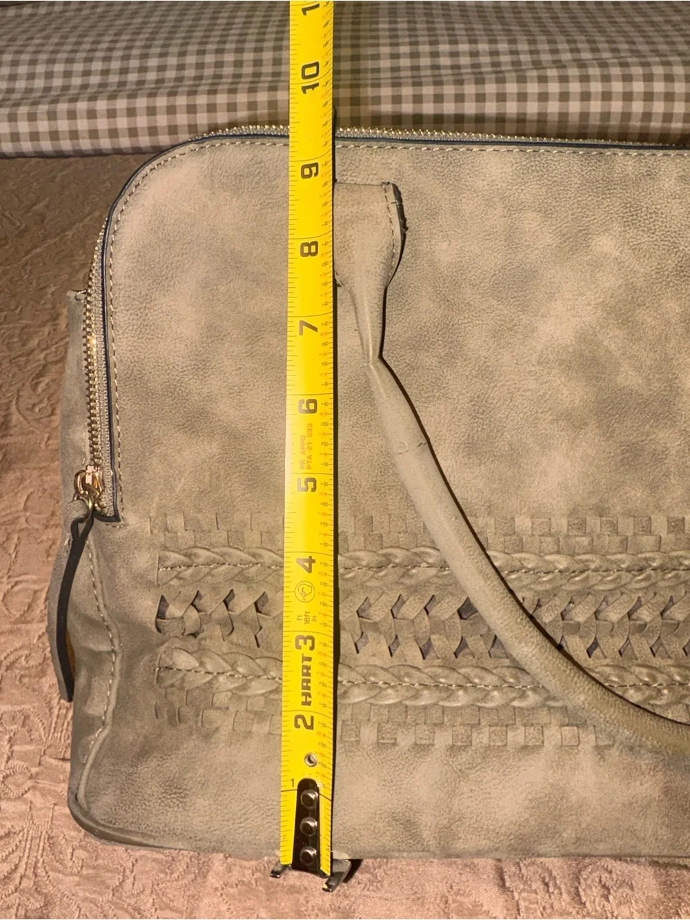 Source Unknown Taupe Braided Accent Tote